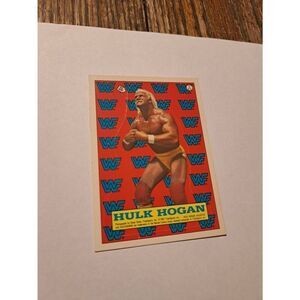 1987 WWF Hulk Hogan Sticker Trading Card Titan Sports Inc Steve Taylor Photo